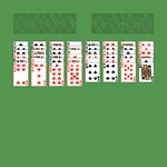 Пасьянс «Игра Бейкера». Цель расклада — перенести все карты в базовые стопки. Свободную ячейку разрешено начать любой картой. Подходящую открытую карту можно переместить двойным щелчком или перетаскиванием.